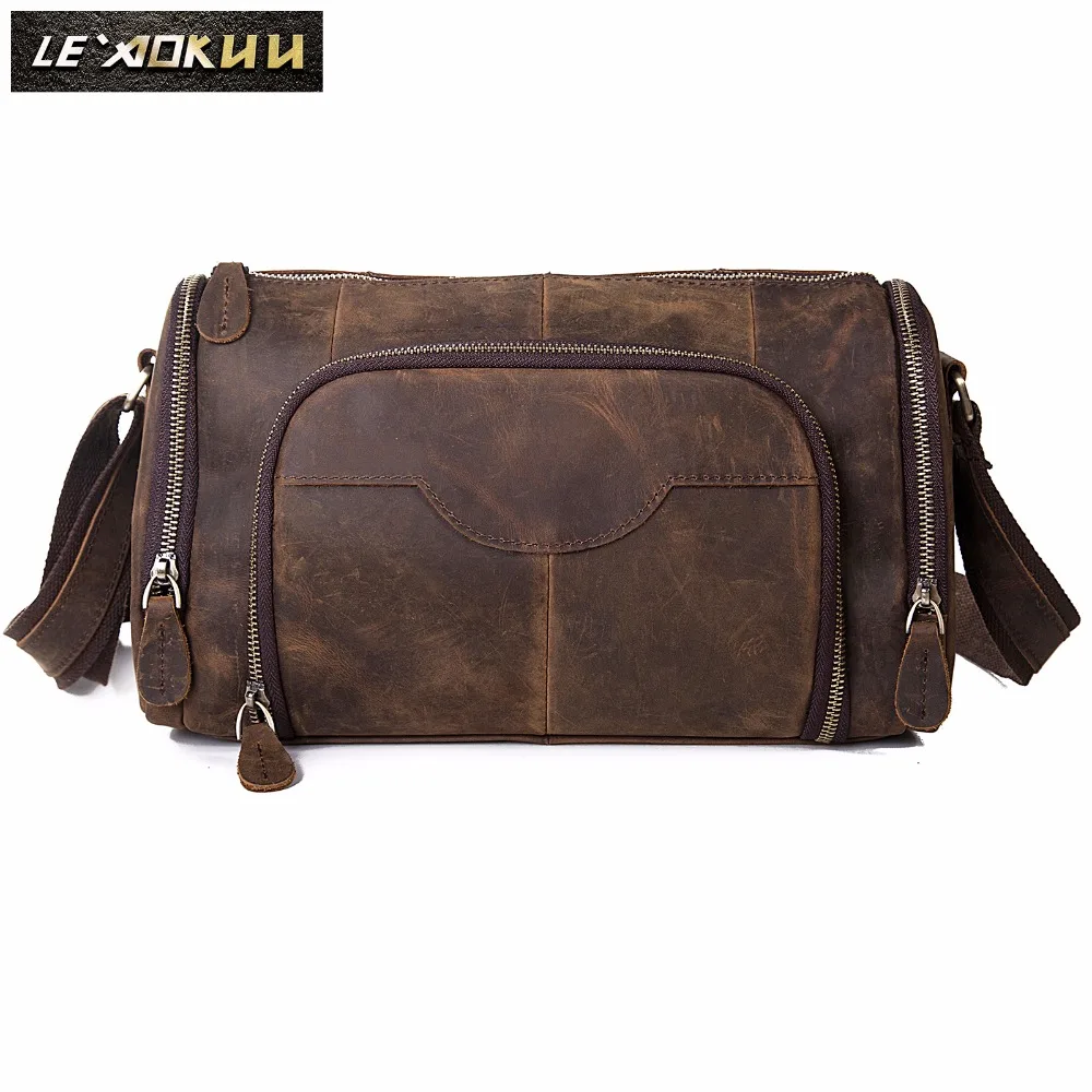 

Original leather Men Fashion Shoulder crossbody Messenger Bag Designer Mochila University College Book School Student bag b258