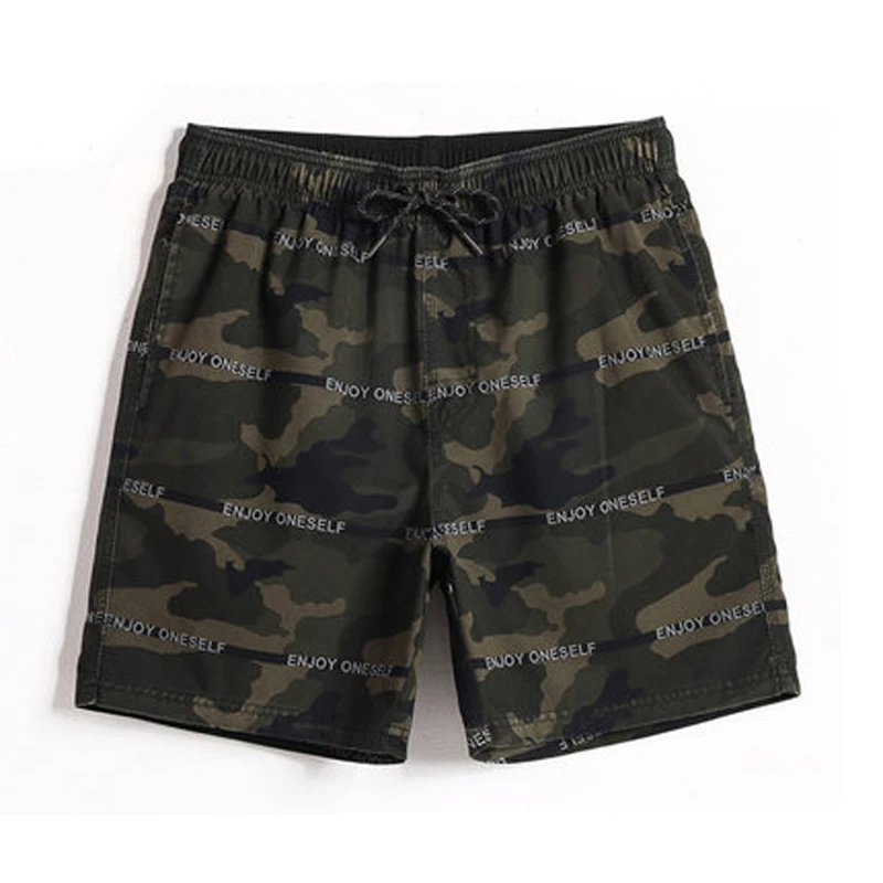 Summer Men Beach Board Shorts Camouflage Sport Running Surfing Swimsuit Plus Size Elastic Quick Dry Bathing Swimming Trunks