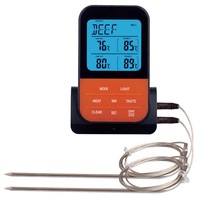 New style wireless barbecue thermometer, dual probe electronic waterproof thermometer, home kitchen food thermometer