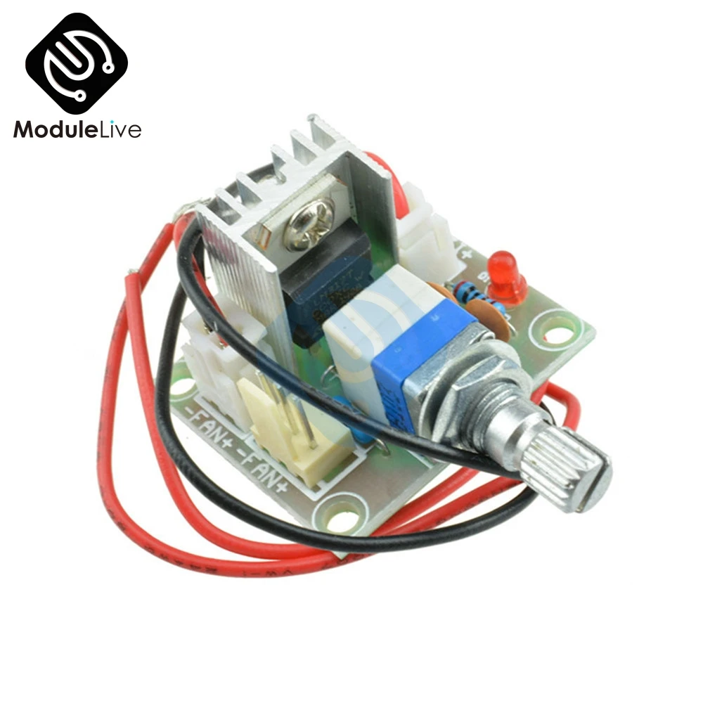 LM317 DC-DC 3.25-15V To 1.25V-13V Linear Converter Buck Voltage Regulator Board Speed Control Module Automatic Protection