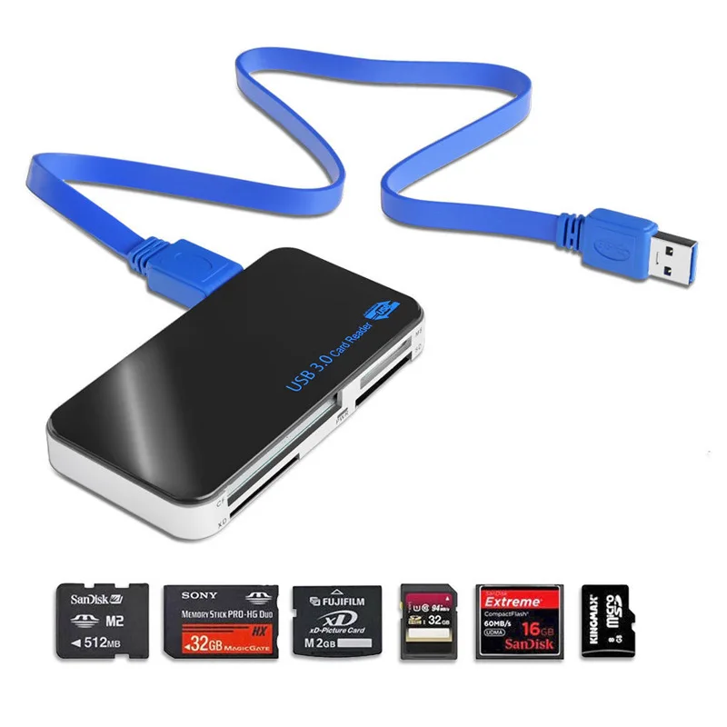 

USB 3.0 Compact Flash Adapter All-in-1 CF MicroSD MS XD Universal Memory Card Reader Design for Ipad IPhone Android Phone PC