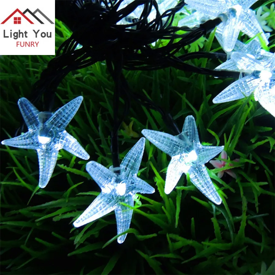 10LED battery box starfish shape light string Halloween Christmas decoration light string Outdoor garden decoration light