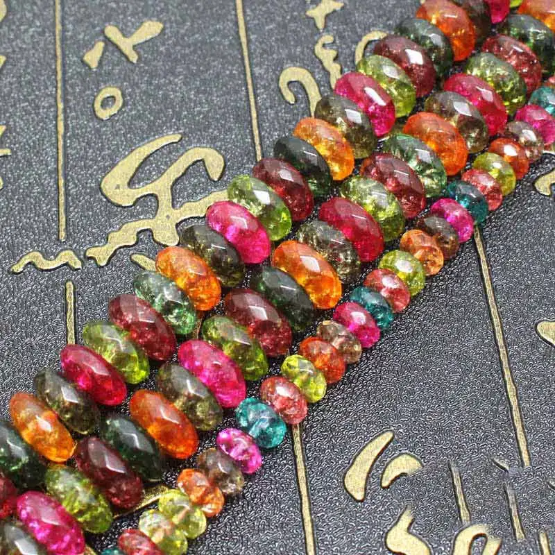 Wholesale Faceted Multi-Color Quartzs Rondelle Beads15