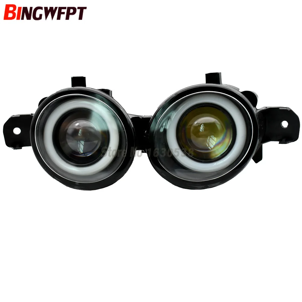 2 SZTUKI Samochodowe światła przeciwmgielne Angel eye+ LED do NISSAN QASHQAI / QASHQAI +2 (J10,JJ10) 2007-12 Lewy prawy przedni zderzak Światła przeciwmgielne — zdjęcie 7
