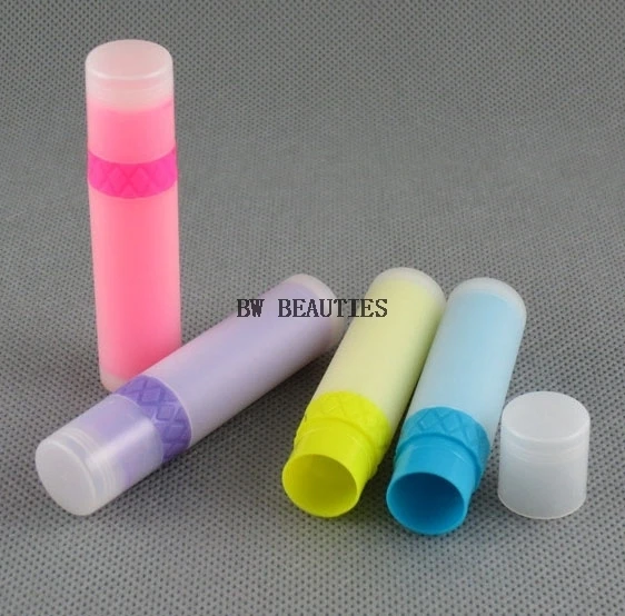 

1000Pcs/Lot Empty Candy color lipstick tubes Plastic colorful lip balm tubes 3g lipstick tube wholesale free shipping