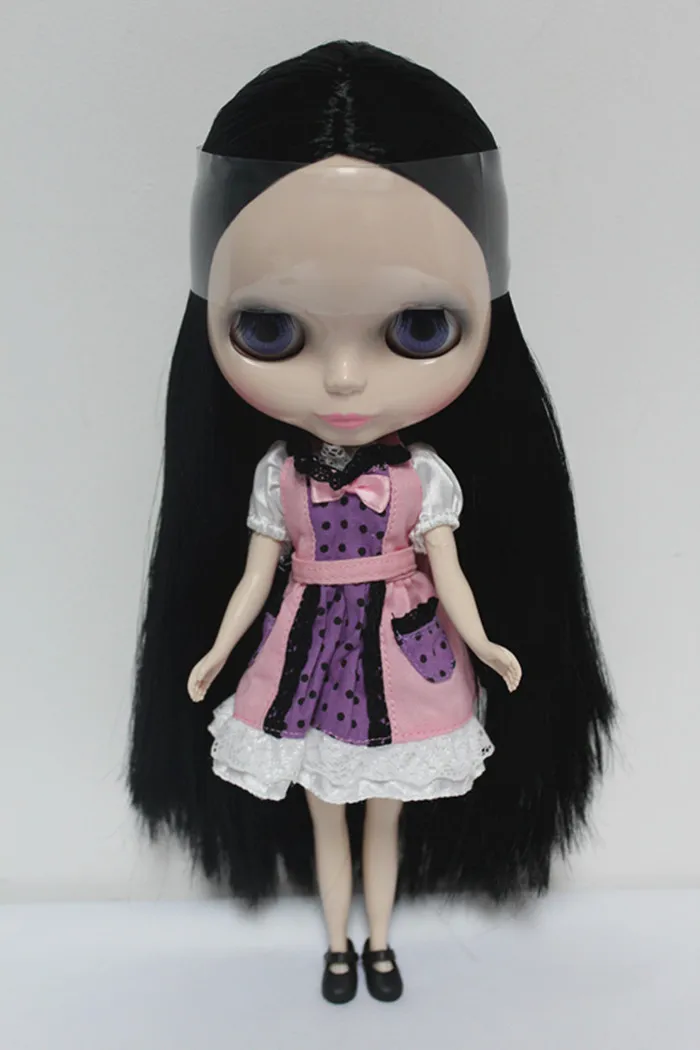 Blygirl Blyth doll Black straight hair normal body 7 joints No.6852 1/6 body DIY doll for their makeup