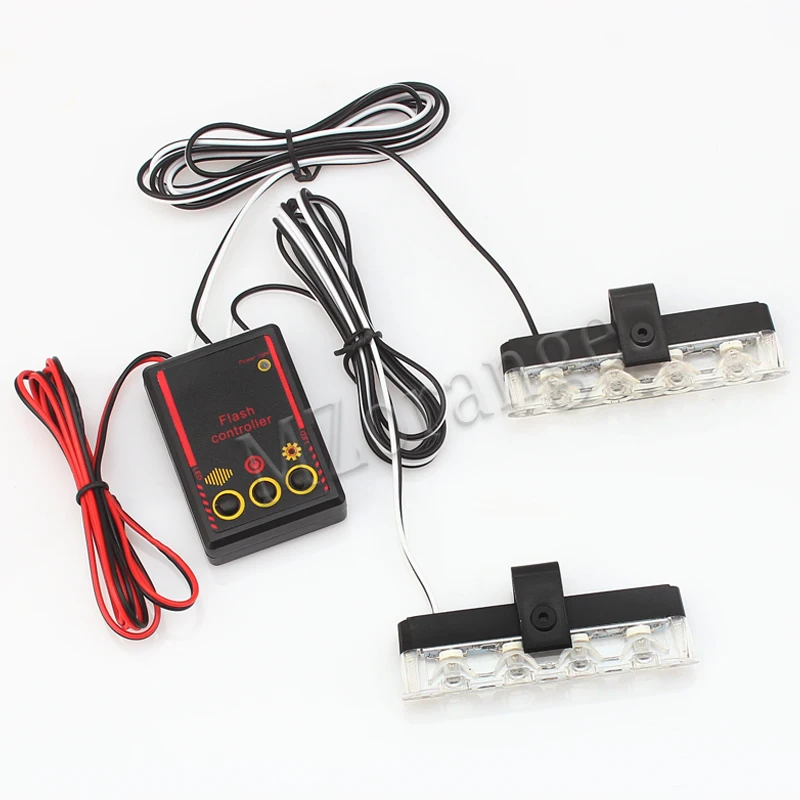 2x4 LED Car Truck FSO Flashing Firemen Automobiles Strobe Warning Police Light Ambulance Emergency Flasher DRL Car Accessories