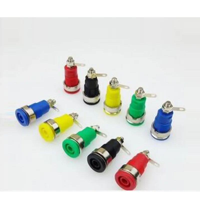 

10pcs high quality high voltage high pressure safety type 4mm banana socket panel hole Safety Pannel Socket