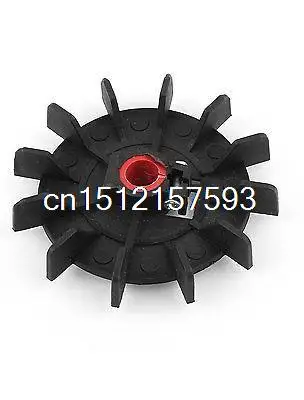 Replacement Black Plastic 14mm Inner Diameter 12 Blades Impeller Motor Fan