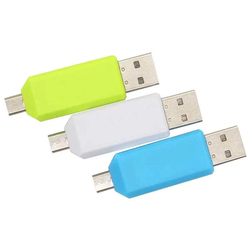 SR 2 in 1 Cellphone OTG Card Reader Universal Micro USB OTG TF/SD Card Reader for Mobile Phone