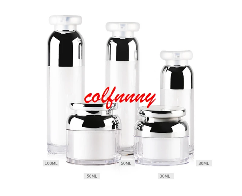 

200pcs/lot High Quality 30ml 50ml 100ml Acrylic Cream bottle Empty Cosmetic Bottle Container Jar Lotion press Bottle