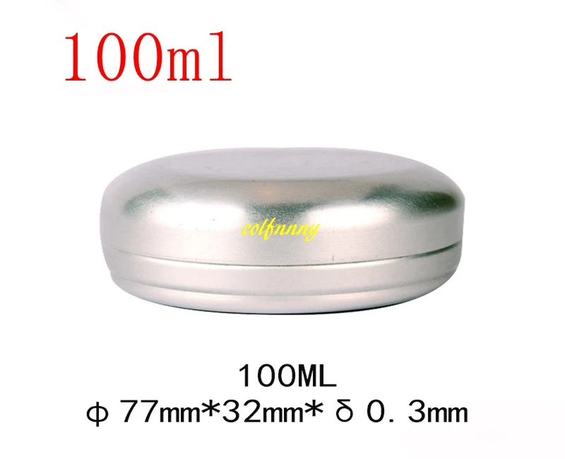 100pcs/lot 100ml Aluminum Jars Empty Cosmetic Metal aluminum soap box Tin earphone Containers