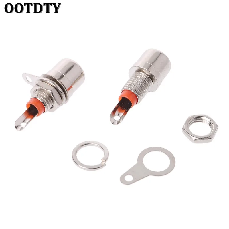 Ootdty10pcs金メッキrcaフォノシャーシパネルマウントメスソケットアダプター赤黒
