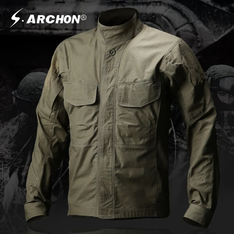 New Army Military Style Tactical Shirt Men Nylon Breathable Male Casual Clothing Long Sleeve SWAT Combat Army Shirts