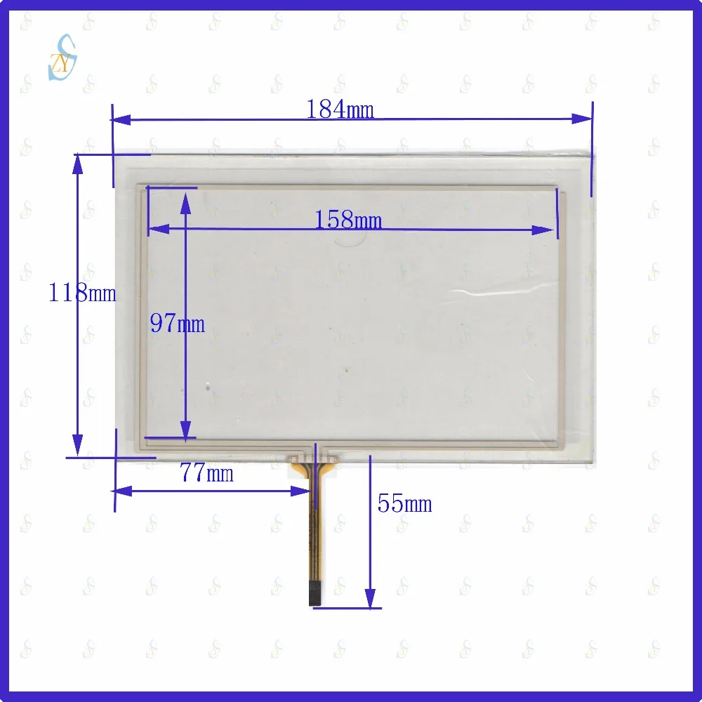 

ZhiYuSun 184mm*118mm KDT-4287 8inch 4-wire resistive touch panel for Car DVD, 184*118 GPS Navigator screen glass