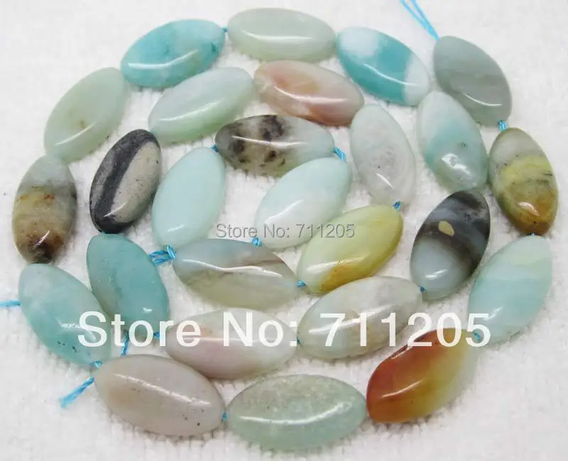 8x16mm Natural Amazonite Oval Loose Beads 15