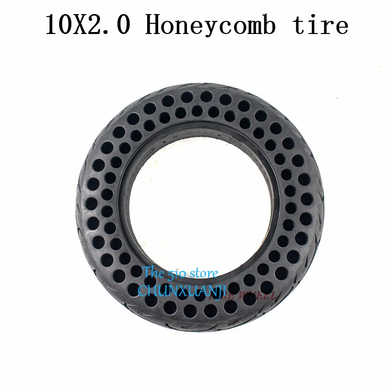 

10 inch solid Porous electric skateboard Bicycle E-Bike tire 10x2.0 air-free honeycomb shock absorber solid tire proof Tyre