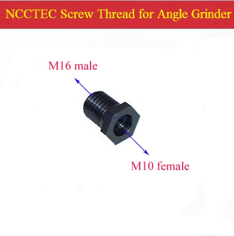 Adaptor adapter screw thread connector M16 male External thread-M10 female internal thread Reducer for Angle hand-held Grinders