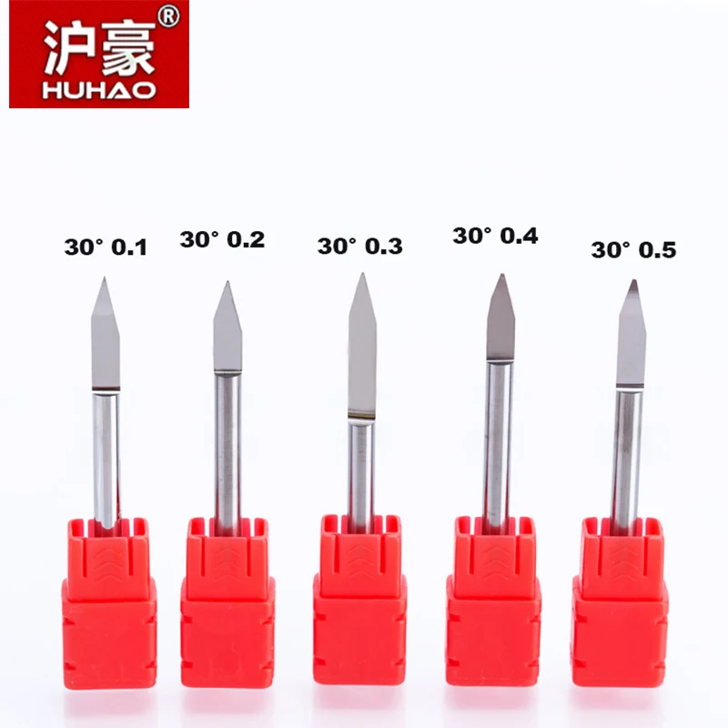 Huhao 1Pcs 4Mm Graveerbits Precisie Slijpen V-Vorm Carbide Pcb Frees Cnc Router Bit Machine Accessoires