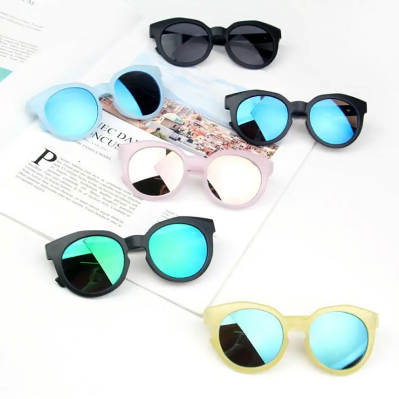 Fashion Children's Boys Girls Sunglasses Shades Bright Lenses UV400 Protection Sunglasses colored Kid Beach Toys 2-8Y