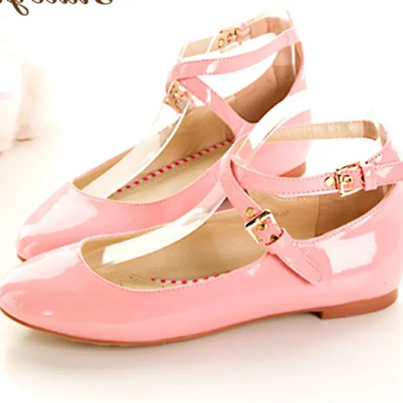 BLXQPYT Direct Selling Reale Marca 30-47 Mary Janes T Strap Patent Punta Rotonda Scarpe Da Donna Piattaforma Tacchi Primavera autunno 98-2