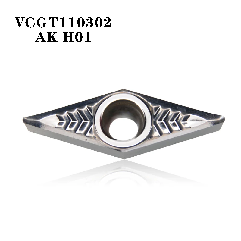 VCGT110302 AK H01 VCGT 110302 Aluminum cutter blade Insert Cutting Tool turning tool CNC Tools AL +TIN Alloy wood