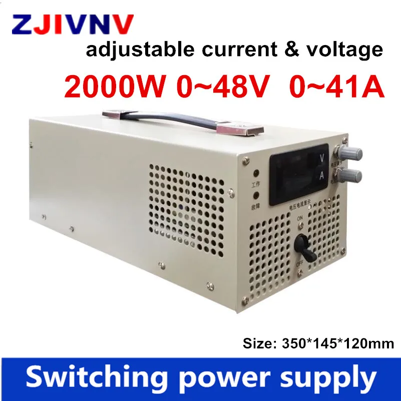 2000W Switching Power Supply 48V 40A output voltage adjustable 0-48VDC current adjustable 0-40A ,AC TO DC Laboratory power