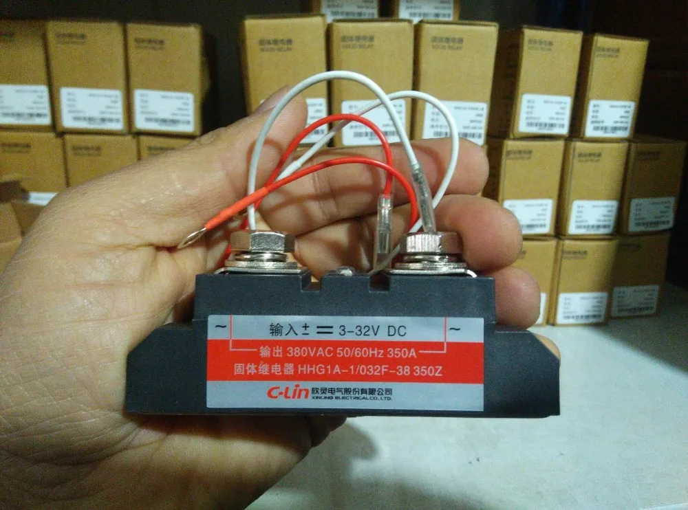 

Brand new original authentic C-Lin HHG1A-1/032F-38 350Z DC Control AC SSR-DA Solid State Relay 350A 380VAC