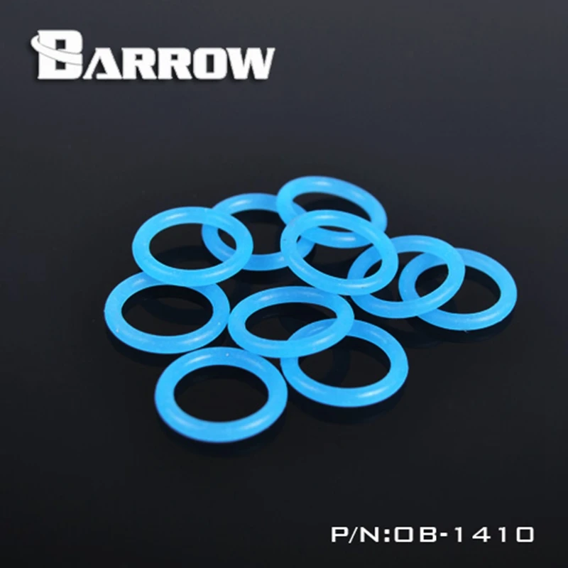 10pcs/lot Barrow G1/4 Luminous Blue Silicone Ring OB-1410