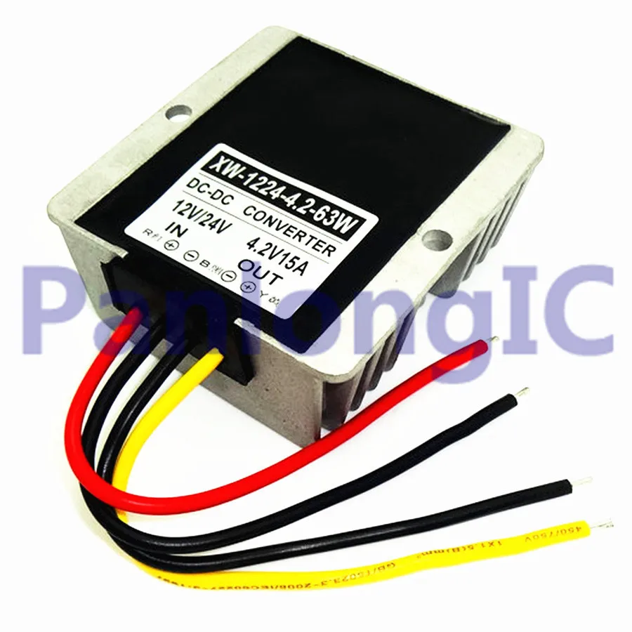 

NEW Waterproof DC/DC Converter Regulator 7v-40v 12V 24V Step DOWN to 4.2V 15A 63W Free Shipping