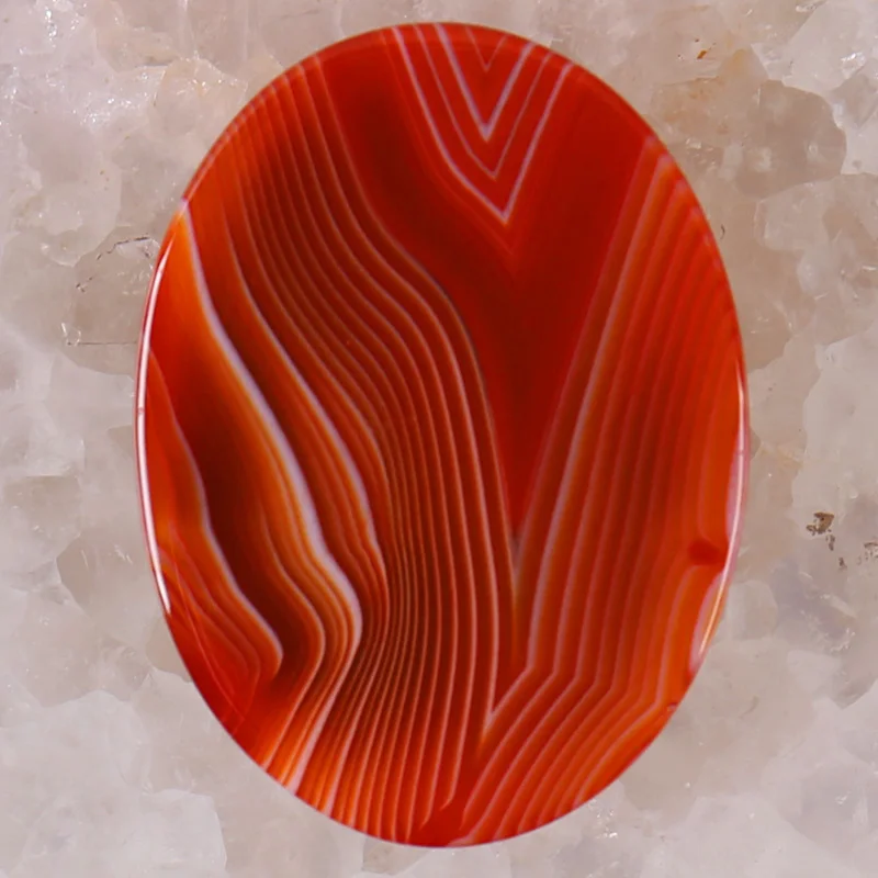 40x30MM 0range Veins Agate Stone Oval Cabochon CAB GEM Jewelry Making 1PCS H095