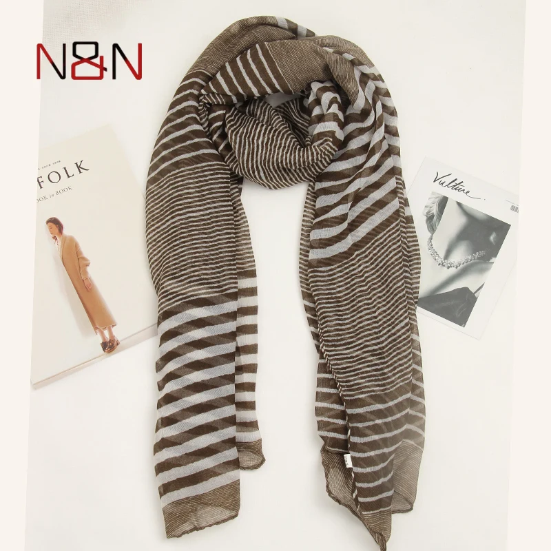 2024 new collection Fashion Women thin Scarf  Striped Scarves Women Autumn And Winter 180*90 CM Long Size Shawl And Scarves