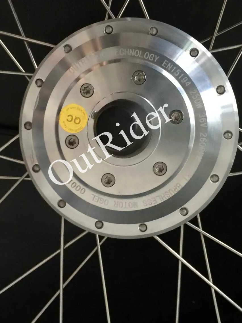 Outrider High Quality 36V Front Brushless 80mm Motor For Brompton/Dahon Fold Bike with  CE/EN15194 Approved