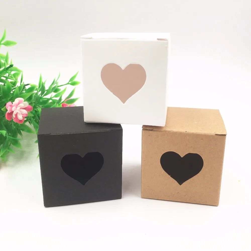 

20pcs/lot Kraft Paper Square Candy Boxes 5*5*5cm Lovely Wedding Packing Handmade Soap/Jewelry/Cake/Cosmetics/Chocolates/Gift Box