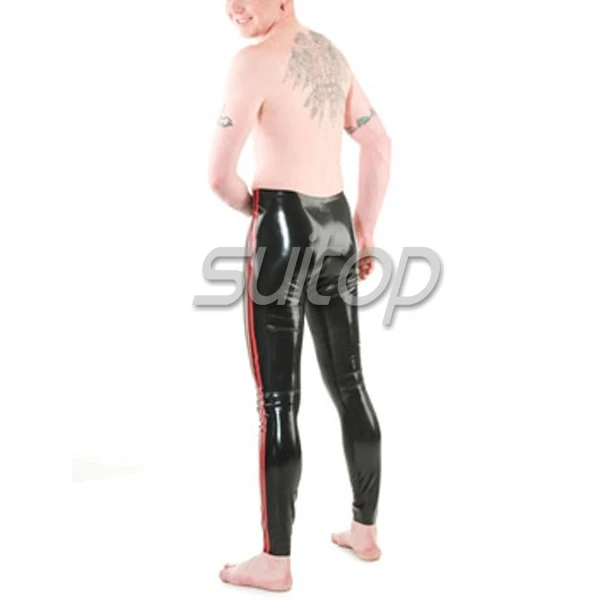 sexy rubber latex leggings with zip in the front