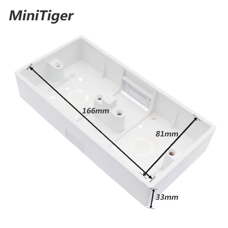 Minitiger External Mount Box 172mm*86mm*33mm for 86 Type Double Touch Switches or Sockets Apply For Any Position of Wall Surface