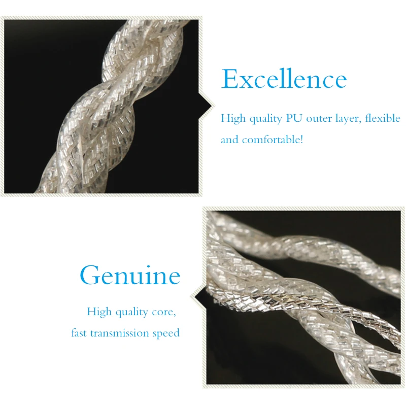 QYFANG 1.0mm 4 Core Headphone Upgrade Cable Flexible Detachable Cord HiFi Headphone PVC Wire 4 Drives Soft Extension Copper Line
