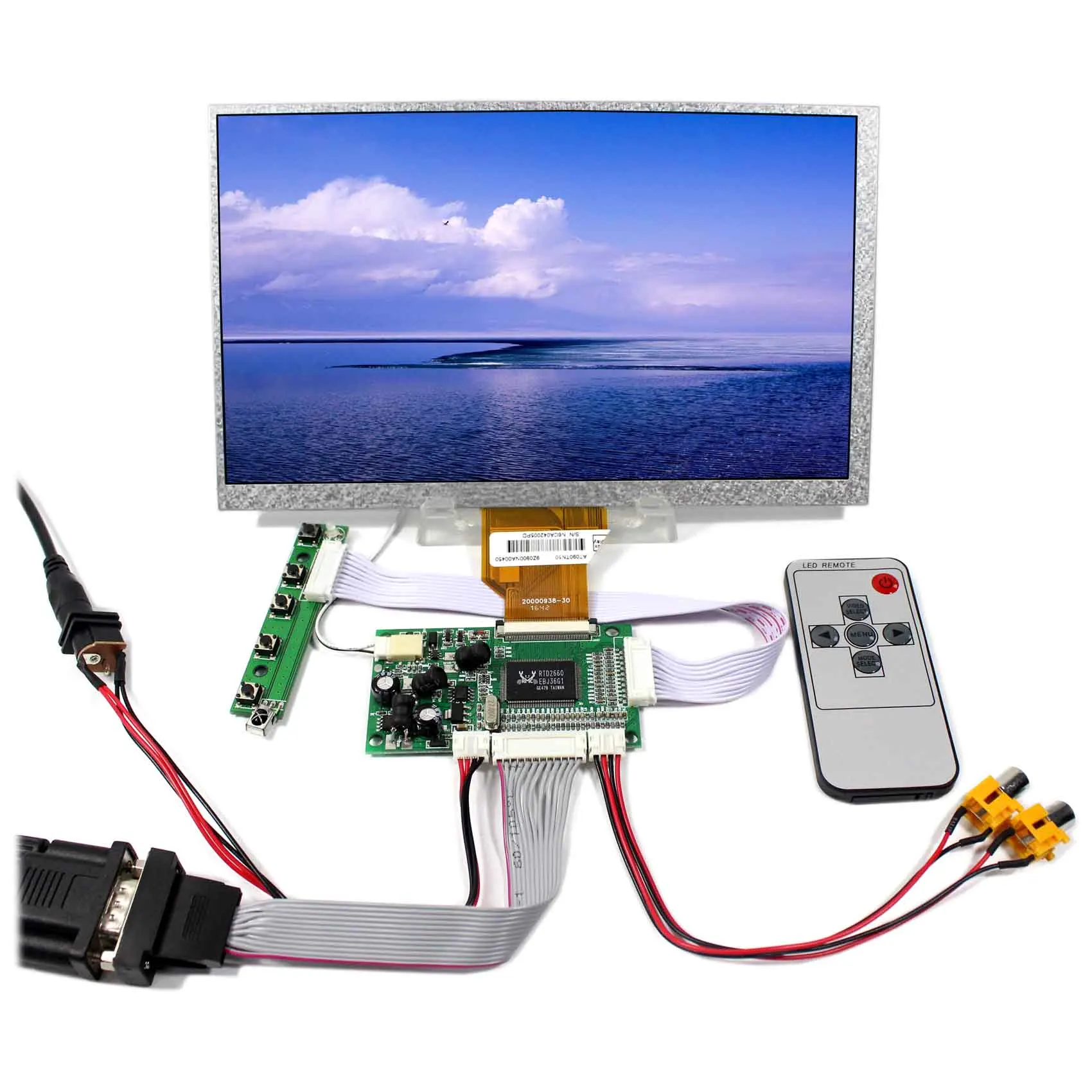 

9inch AT090TN10 AT090TN12 800x480 LCD Screen+VGA 2AV Reversing LCD Controller Board VS-TY50-V1