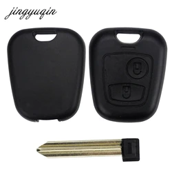 jingyuqin 2 Button Remote Key Flip Fob Car Key Case for Citroen C1 C2 C3 Saxo Xsara Picasso Berlingo Uncut Blade Car Key Shell