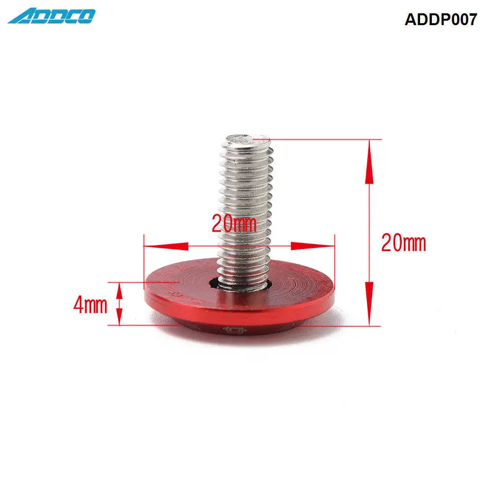 Addco Racing 10PC M6 CNC Billet Aluminum Fender Bumper Washer Bolt Engine Bay Dress Up Kit ADDP007