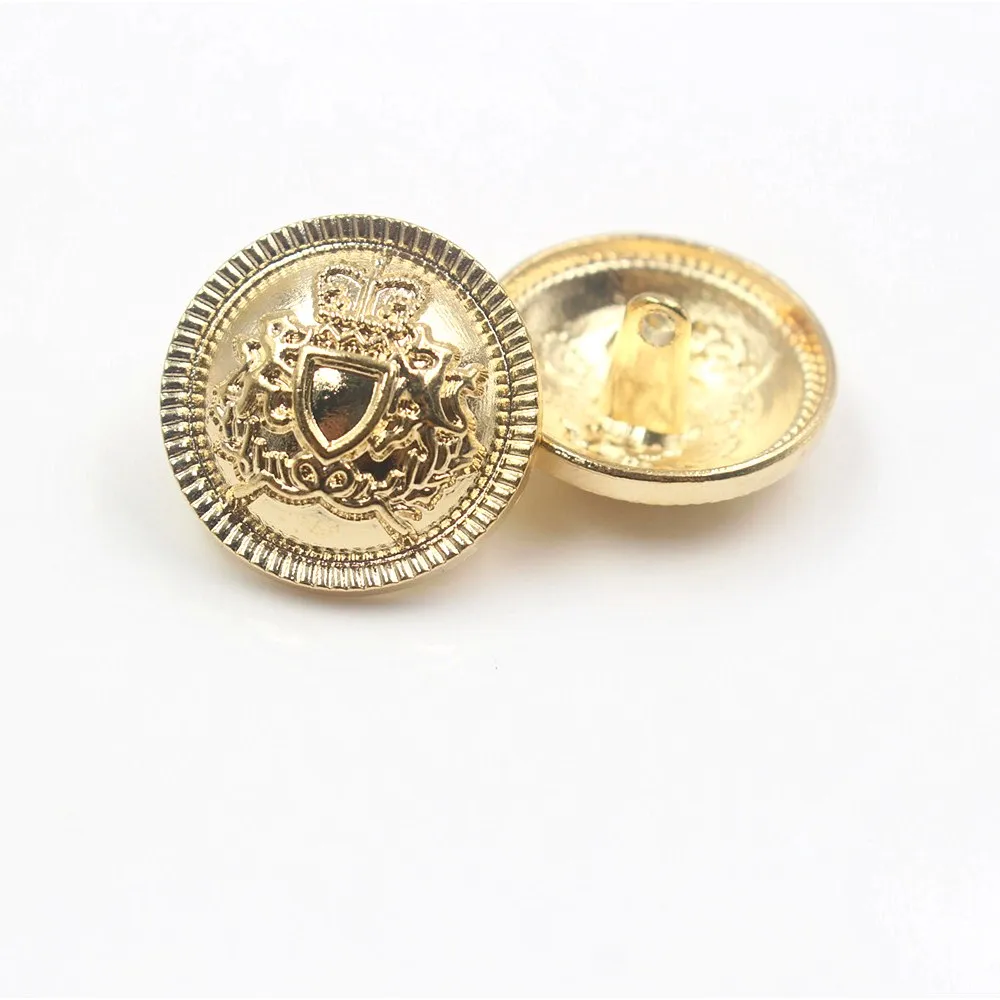 18mm 22mm  25mm 10pcs/lot Shield metal button gold sweater coat decoration shirt buttons accessories DIY JS-0198