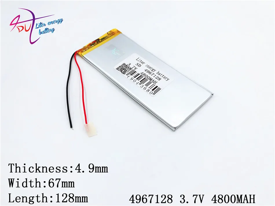 best battery brand 1PCS Sell like hot cakes 4967128 3.7V 4800MAH Universal Li-ion battery for tablet pc 7 inch 8 inch 9 inch