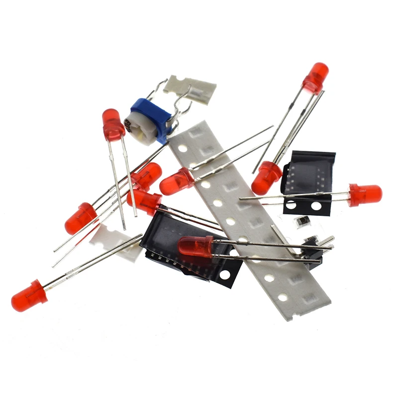 Smart Electronics zestawy NE555 + CD4017 światła wody płynącej moduł oświetlenia LED zestaw do samodzielnego montażu dowiedzieć się elektronicznych zasady dla dzieci, laboratorium — zdjęcie 6