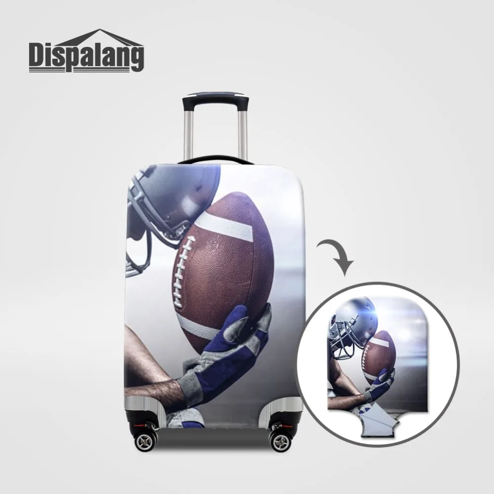 Men's Personalized Custom Travel Luggage Protective Cover For 18-32 Inch Trunk Rugbyball Footballs Portable Dust Suitcase Covers