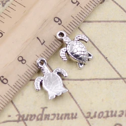 20pcs Charms Turtle Tortoise 15x12mm Tibetan Silver Color Pendants For Jewelry Making DIY Handmade Craft