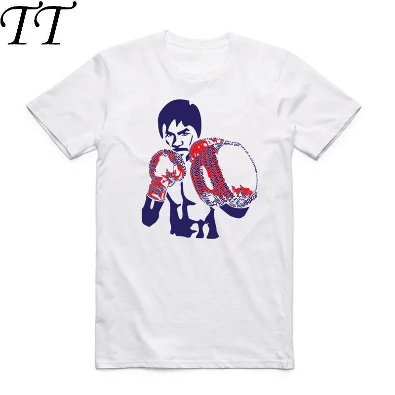 2019 Print MVP Manny Pacquiao MP Boxer White T-shirt Summer Fashion O Neck Short Sleeves MMA Philippines T-shirt Swag