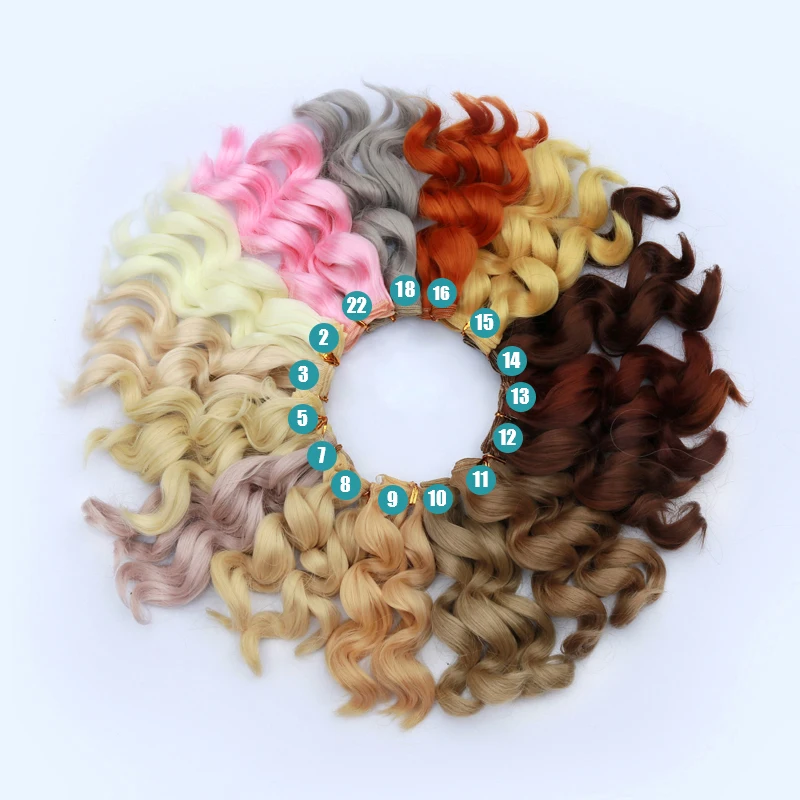 Msiredoll bjd wig Accessories 1piece 15*100CM doll hair for 1/3 1/4 1/6 1/12 Natural Color  hair bjd wig diy Free shipping