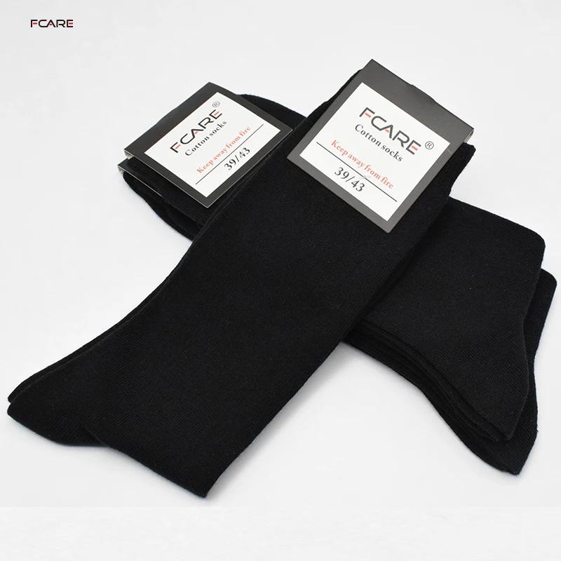 

Fcare 10PCS=5 pairs long leg black 40, 41, 42, 43 cotton sokken calcetines hombre meias masculino business socks