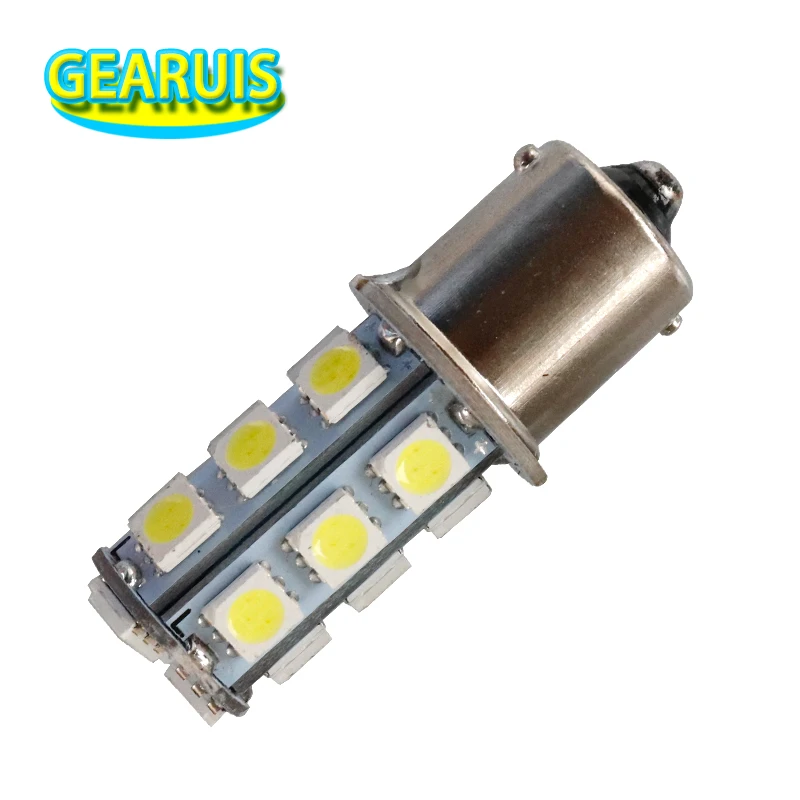 100pcs Truck LED 24V S25 Car turn signal light led P21W ba15s 1156 18 leds 18 led smd 18smd 5050 tails lamp Reverse light 24V