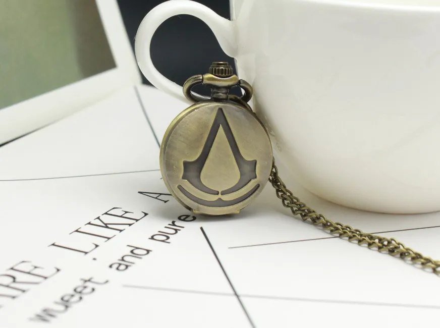 Movies Theme Quartz Pocket Watch Necklace Chain Hogwarts the Deathly Children Watches Gifts Drop Shipping Watch